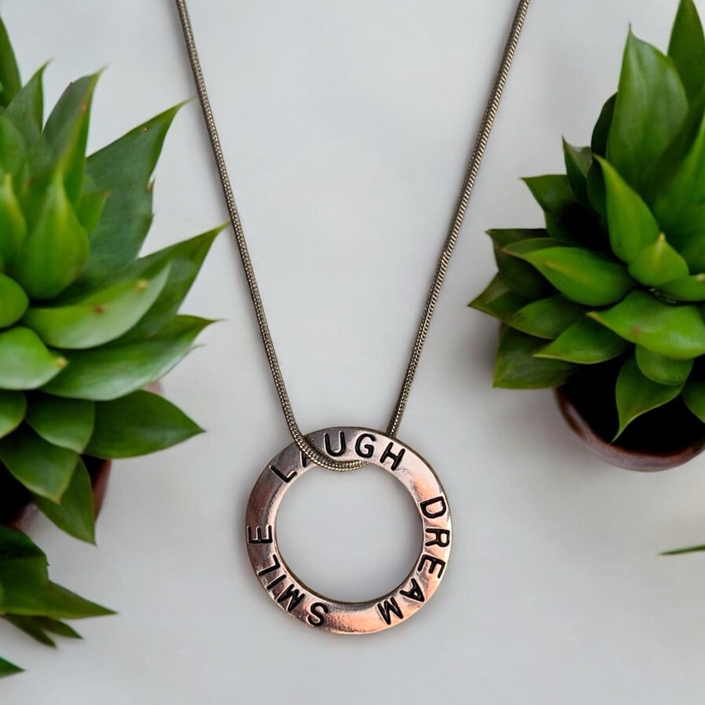 Silver Inspirational Pendant Necklace